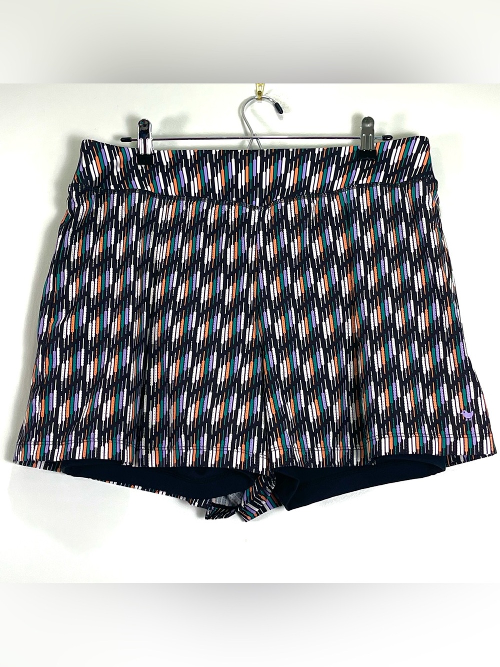 BAD BIRDIE Women's Range Shorts Cattail Print Black Lined Pocket Size X-Large